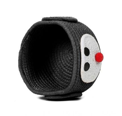 Cotton Pen Holder Pack of 1 Storage Basket For Clothes (Black)