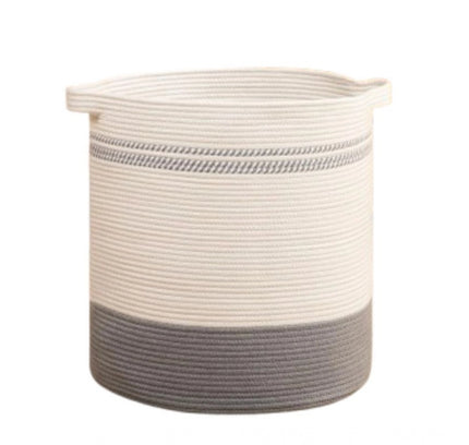 Cotton Basket Pack of 1 Storage Basket For Clothes (Grey)