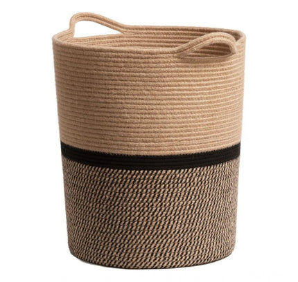 Cotton Laundry Basket Pack of 1 Storage Basket For Clothes (Multicolor)