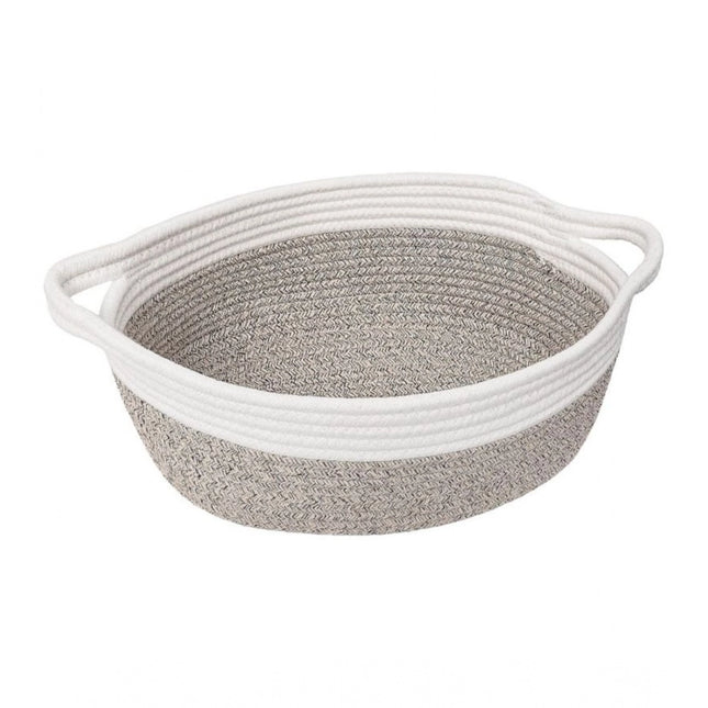 Cotton Baby Gift Basket Inch Pack of 1 Storage Basket For Clothes (White)