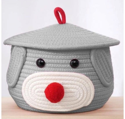 Cotton Gudda Pack of 1 Storage Basket For Clothes (Grey)