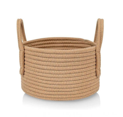 Cotton Basket Inch Pack of 1 Storage Basket For Clothes (Beige)