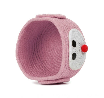 Cotton Pen Holder Pack of 1 Storage Basket For Clothes (Pink)