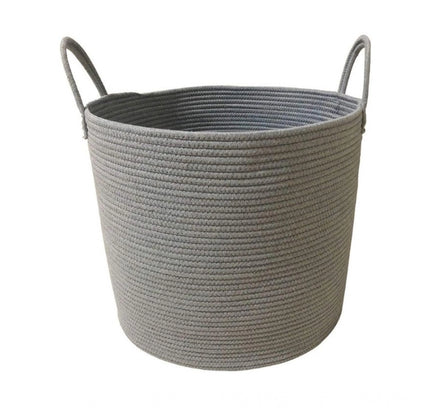 Cotton Basket Pack of 1 Storage Basket For Clothes (Grey)