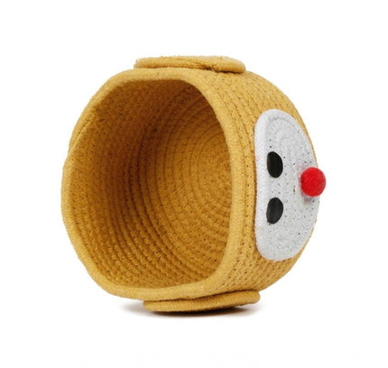 Cotton Pen Holder Pack of 1 Storage Basket For Clothes (Yellow)