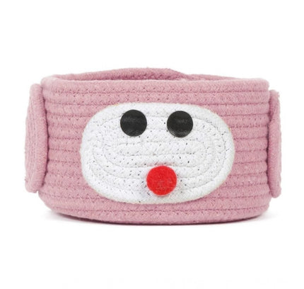 Cotton Pen Holder Pack of 1 Storage Basket For Clothes (Pink)