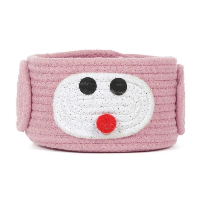 Cotton Pen Holder Pack of 1 Storage Basket For Clothes (Pink)