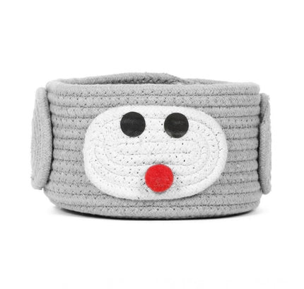 Cotton Pan Holder Pack of 1 Storage Basket For Clothes (Grey)