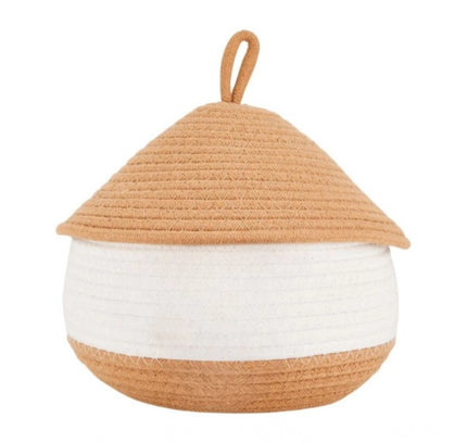 Cotton Gudda Pack of 1 Storage Basket For Clothes (White)