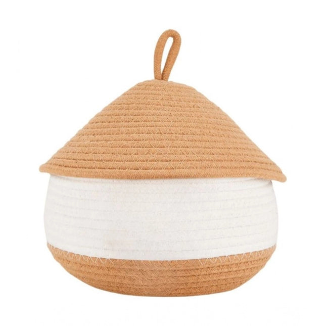 Cotton Gudda Pack of 1 Storage Basket For Clothes (White)