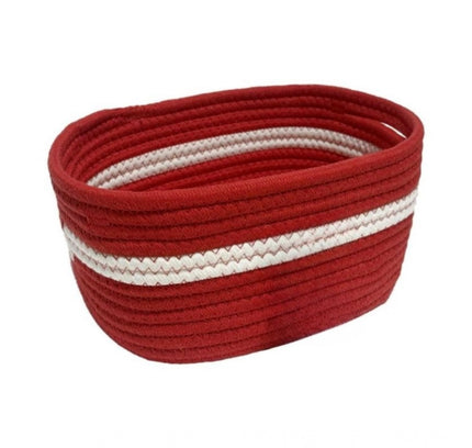 Cotton Basket Inch Pack of 1 Storage Basket For Clothes (Red)