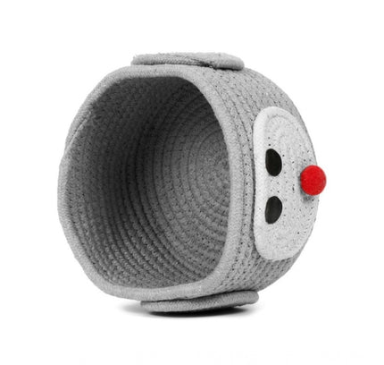 Cotton Pan Holder Pack of 1 Storage Basket For Clothes (Grey)