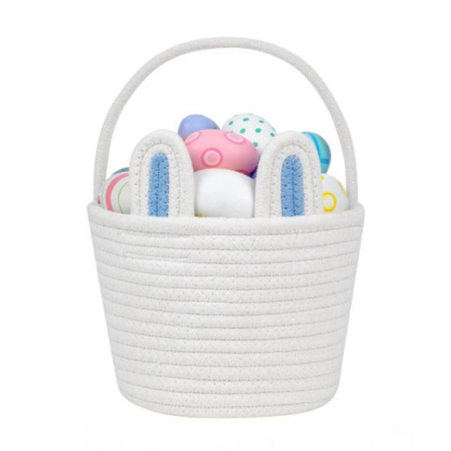 Cotton Ear Toys Bucket Pack of 1 Storage Basket For Clothes (White)