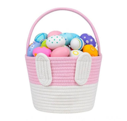 Cotton Toys Bucket Pack of 1 Storage Basket For Clothes (Pink)
