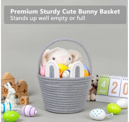 Cotton Ear Toys Bucket Pack of 1 Storage Basket For Clothes (Grey)