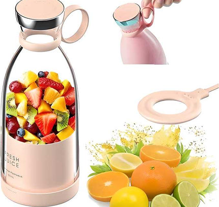 MIXEN Portable Smoothie Blender – 350ml USB Wireless Charging Mini Juicer Bottle | Double Blades, Travel-Friendly