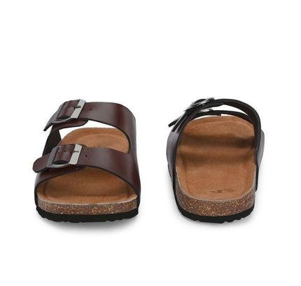 Men’s Arizona Brown Leather Slippers