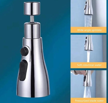 3 Modes Kitchen Sink Faucet – Stainless Steel, Upright Handle, Multi-Spray Water Flow Tap (Pack of 1)