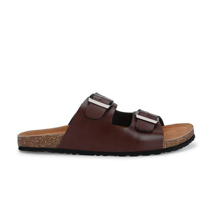 Men’s Arizona Brown Leather Slippers