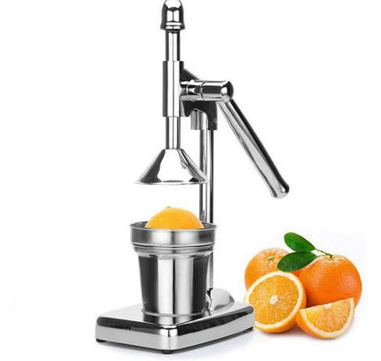 Manual Stainless Steel Fruit Juicer – Heavy-Duty Hand Press Squeezer for Home & Commercial Use (Pack of 1)