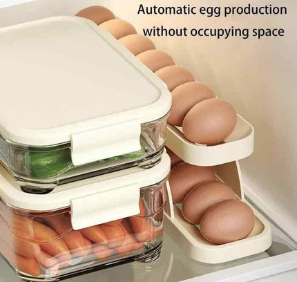 Automatic Rolling Egg Holder – Gravity Slide Egg Dispenser Storage Rack (Pack of 1)