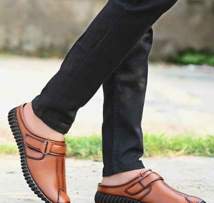 Men’s Bantu Style Tan Loafer Casual Shoes