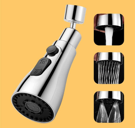 3 Modes Kitchen Sink Faucet – Stainless Steel, Upright Handle, Multi-Spray Water Flow Tap (Pack of 1)