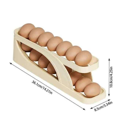 Automatic Rolling Egg Holder – Gravity Slide Egg Dispenser Storage Rack (Pack of 1)