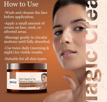 Trovieza Dark Spots & Tan Removal Magic Cream – 50 gm