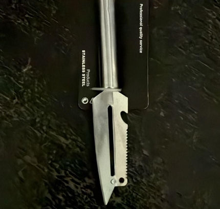 3-in-1 Peeling Knife – Stainless Steel Fruit & Vegetable Peeler, Cutter, Bottle Opener & Fish Scale Scraper (Pack of 1)