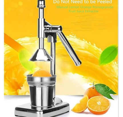 Manual Stainless Steel Fruit Juicer – Heavy-Duty Hand Press Squeezer for Home & Commercial Use (Pack of 1)