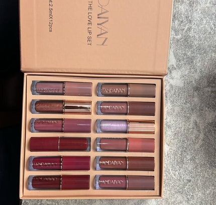 Handaiyan Velvet Matte Liquid Lipstick Set – 12 Pcs