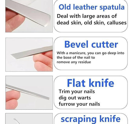 5 Pieces Pedicure Knife Set with Storage Case