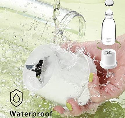 MIXEN Portable Smoothie Blender – 350ml USB Wireless Charging Mini Juicer Bottle | Double Blades, Travel-Friendly