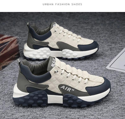 Men’s Casual Thick Base Sneakers – White