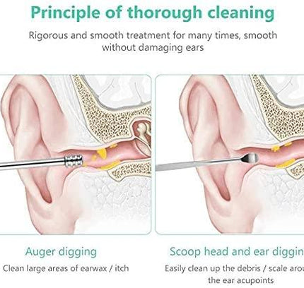 6-Piece Stainless Steel Ear Wax Removal Kit – Smooth Ear Cleaning Tools for Safe & Efficient Ear Care (Pack of 1)