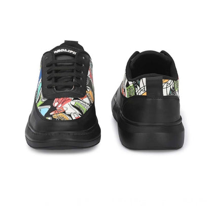 Men's Casual Synthetic Lace-ups Casual Shoes (Black)