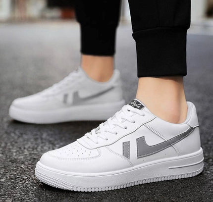 Men's Casual Synthetic Lace-ups Casual Shoes (White)