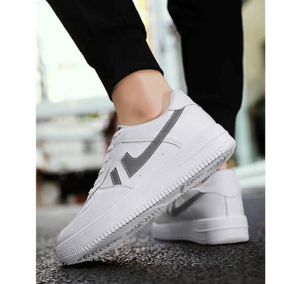 Men's Casual Synthetic Lace-ups Casual Shoes (White)