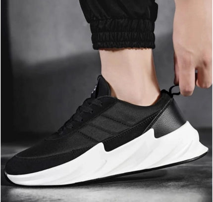 Men's Casual Synthetic Lace-ups Casual Shoes (Black)