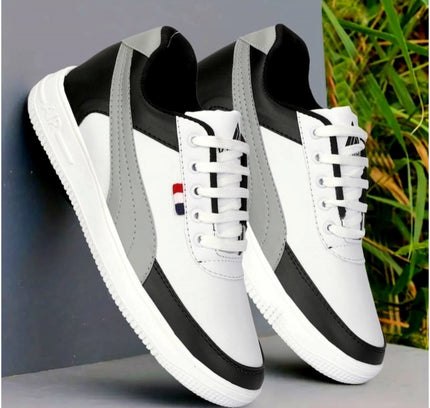 Men's Casual Synthetic Lace-ups Casual Shoes (White)