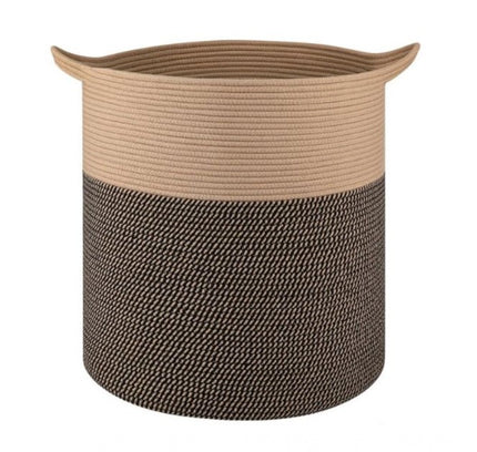 Cotton 12x14 Inch -Storage Basket For Clothes (Dark Brown)