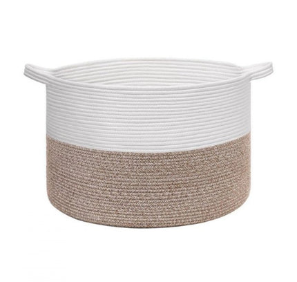 Cotton Kidi- 16x14 Inch Pack of 1 Storage Basket For Clothes (Kidi-White)