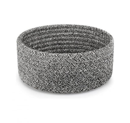 Cotton 8x3 Inch Kidi Round 1 Pcs Bedside Organizer (Black)