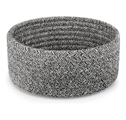 Cotton 8x3 Inch Kidi Round 1 Pcs Bedside Organizer (Black)