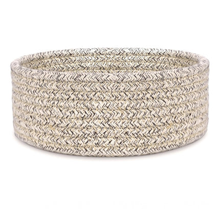 Cotton 8x3 Inch Kidi Round 1 Pcs Bedside Organizer (Brown)