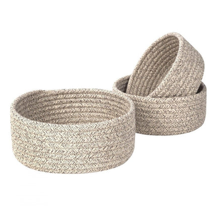 Cotton 8x3 Inch Kidi Round 3 Set Bedside Organizer (Kidi)