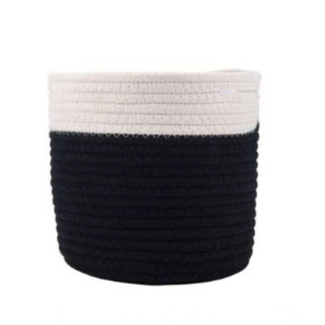 Cotton Flower Pot (White Black)