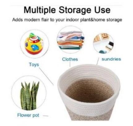 Cotton Flower Pot (White Kidi)