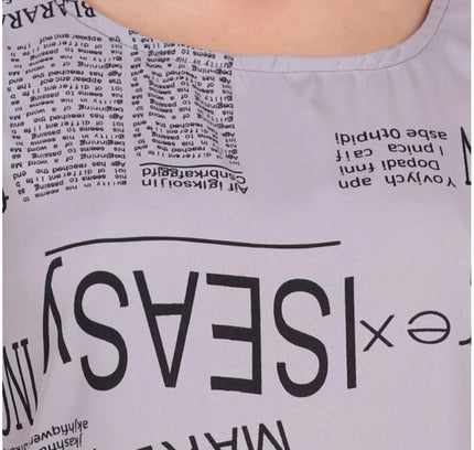 Women's Casual Crepe Sleeveless Slit Dress (Light Grey)